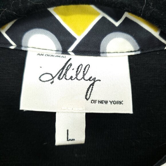 VTG Milly New York Mod-Style Wool/Silk Collared Knit Mini Dress Long Sleeve 6/8 - Picture 3 of 16